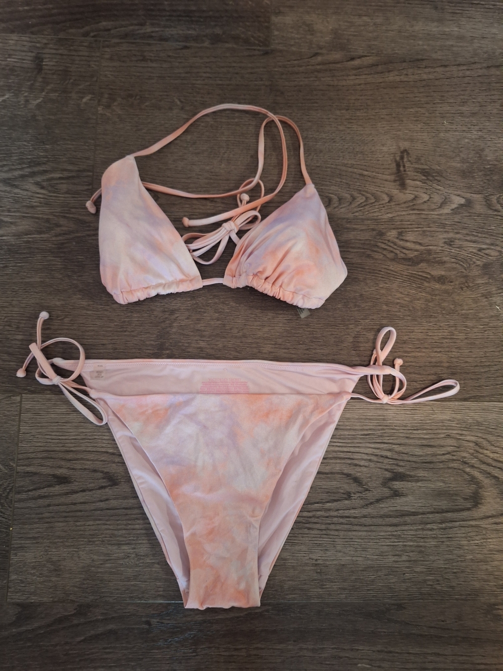 Victoria's Secret Pink Tie-Dye String Bikini Set